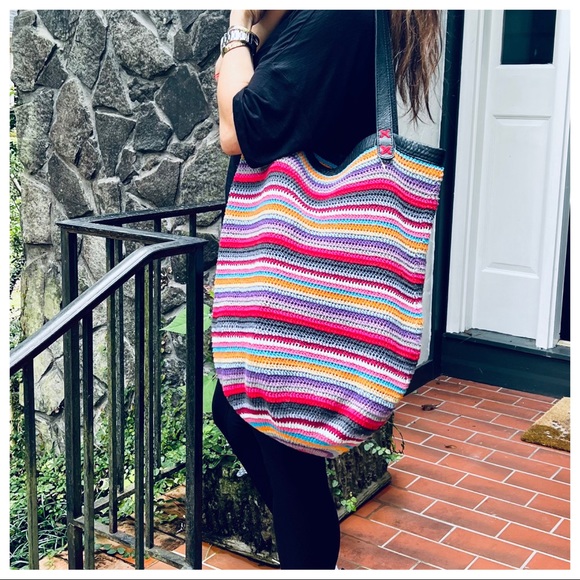 Multicolored Boho Chic Tote Bag - Picture 2 of 4